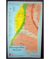 06 - MS Blues Musicians Map Poster