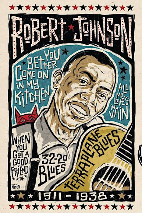 06 Robert Johnson Portrait Poster